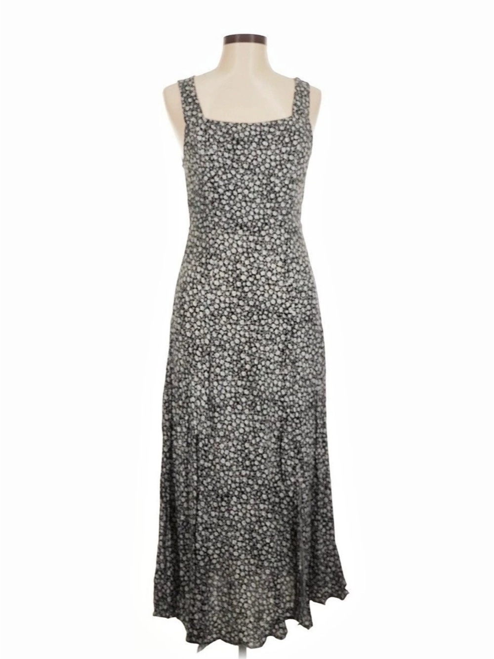 American Eagle Floral Maxi Dress in Black & White Size Medium